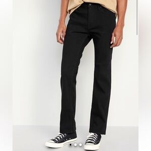 Old Navy Men’s Straight TALL Jeans Built-in Flex Black Denim